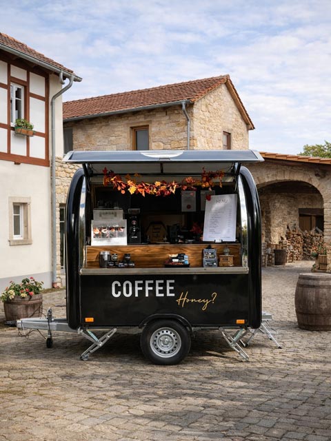 Kaffeeanhänger im Weingut